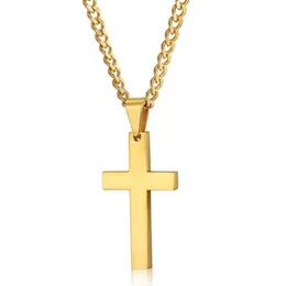 Stainless Necklaces Cross Mens Steel Pendant Party Supplies Men Religion Faith Crucifix Charm Titanium Steels Chain For Women Fashion s