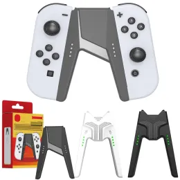 Högtalarens spelkontroll som laddar Dock Grip för Nintendo Switch/Switch OLED Joycon Handle Vshaped Charger Controller Charger Stand