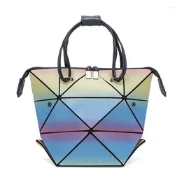 Fashion Women Handbags Luxury Shoulder Designer Foldable Totes With Top-handle Female Large Capacity Geometric