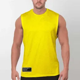 T-shirt Gyms Exerction Fitness Bodybuilder che corre gust estate Mesh idratante che idrata la felpa veloce a secco da uomo canotta senza maniche J240506