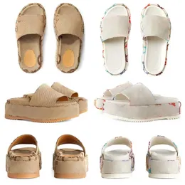 Designer Sandaler Kvinnor tofflor glider tjocka med lådor som inte är slip mjuk sulad modehem tofflor kvinnor bär strand flip-flops 35-44