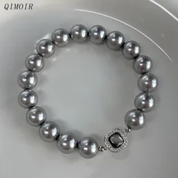 Imitacja Pearl Elastic Strand Bracelet dla kobiet biżuteria modowa modna