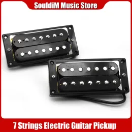 Acessórios 1set 7 Strings Pickup de guitarra elétrica Humbucker Double Bobil LP Pickups de guitarra elétrica Pickup de ponte de pescoço com a estrutura de instalação