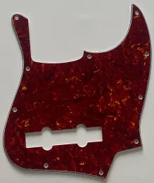 Tillbehör för Fit Jazz Bass Guitar 5 String JB Guitar PickGuard (4 lags Red Tortoise)