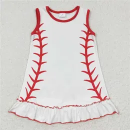 Conjuntos de roupas Play Sports Fashion Girls Baseball Padrão de beisebol branco mangas mangas roupas boutique infantil RTS RTS RTS RTS RTS