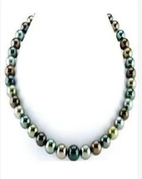 Fast Fine Pearls Biżuteria Oszałamiająca okrągła 910 mm Tahitian Multicolor Pearl Naszyjnik18quot14K5332371