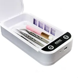 Ögonfransar UV Light Sanitizer Box Tweerzers Sterilizer Portable UVC Desinfectant AROM Funktion Telefonrengöring för ögonfransförlängning Verktyg