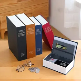Dictionary Mini Book Safe Security Key Locker Money Hidden Secret Safe Key Box Safe Box Cash Coin Storage Gioielli Cancella di blocco 240506