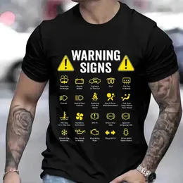 メンズTシャツメンズ服のためのTシャツ面白い運転警告サイン101オートメカニックギフトドライバー男性Tシャツ夏tシャツ服y2kトップT240506
