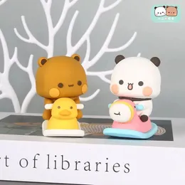 Bubu Dudu Anime Figures Model zabawki Ekscytujące kolekcjonerstwo urocza postać Panda Kawaii Bear Doll Ornament Dom Dzieci Bożego Narodzenia 240506