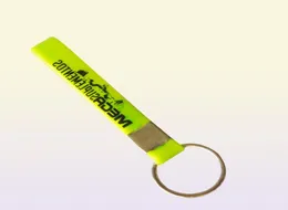 200PCSlot High quality custom screen printing logo rubber keychain for gifts Y0819014826905