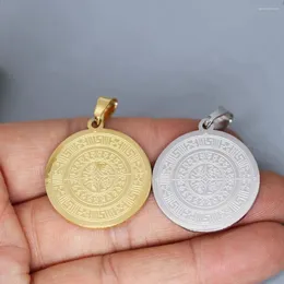 Colares pendentes 2pcs/lote antigo medalhão grego étnico para colar pulseiras artesanato de jóias fazendo descobertas feitas à mão aço inoxidável