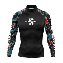 Women's Swimwear Men's Swimming T-shirt UV Protection Long Sleeve Lycra Surfing Diving Suit Rash Guard Swimsuit Beach Surf Rashguard