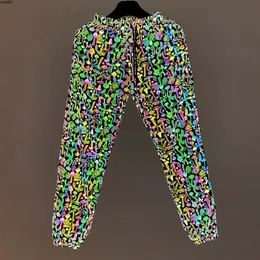Calça masculina colorida reflexiva sewante cogumelos cargo hip hop refletem roupas de corrida noturna leves lk1s