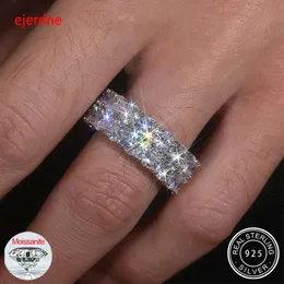 Moissanite Iced Out Gold Plated Cuban Ring Men Women High Quality Rapper Rock Hip Hop Fashion Jewelry 2 Row Diamond Eternity Rings