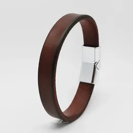 Jiayiqi Vintage Genuine Leather Wrap Cord Cuff Bracelet For Hand Wrist Wristband Men Woman Punk Bangle Couple Jewelry Gift 240423