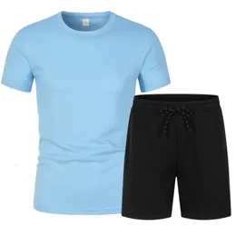 Summer Mens Sets Fashion Tracksuit Men Short Sleeve T Shirtssport Shorts Suit Casual Clothing Joggers S4XL 240430