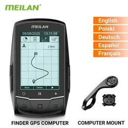 Meilan M1 Finder GPS -велосипедной компьютер 2,6 дюйма на велосипеде немецкой французской беспроводной беспроводной навигационный навигационный велосипед Spiocle 240507