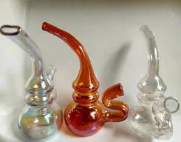 Mini cabaça de vidro de vidro cachimbo de cachimbo de água de água de água de 3,5 polegadas de palha de fumação de palha Bongus BONGS BOBBLER DAB RIGS