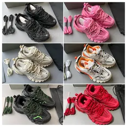 Designerskor Paris Luxury Brand Men Women Track 3 3.0 Casual Shoes Sneakers Läder Sneakers Nylon Print Platform Shoes