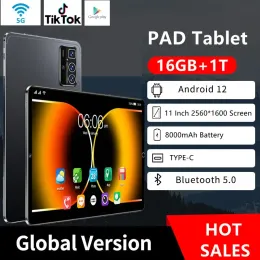 PC 2023 Ny Global Version 11 Inch Tablet Android12 16GB RAM 1T ROM Dual SIM 10 Core WPS GPS Bluetooth 5G Network GPS WPS Tablet PC