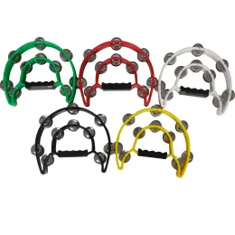 Instruments Hand Bell Orff Tambourine Double Layer Hand Bell Drum Five Colors Percussion Instrument Kids Musical Gift Educational Toys Party
