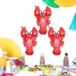 Украшение вечеринки 1PC воздушные шары лобстера красные большие алюминиевые формы фольги гелий для поставки на день рождения детский душ декора