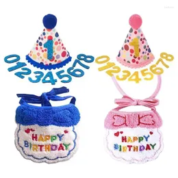 Dog Collars Cat Birthday Hat Party Supplies Mini Doggy Cats Decorations Cute Festive Clothing