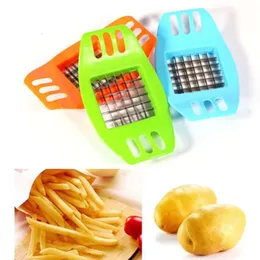 Steel Stainless + Cutting PVC Device French Fry Fries Cutter Peeler Potato Chip Vegetable Slicer Cooking Tools Kitchen Supplier