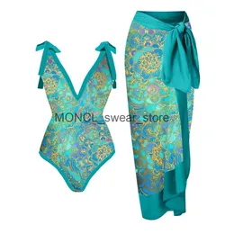 여자 수영복 여성 레트로 수영복 원피스 스커트 DP V Vintage Holiday Beach Dreest Designer Bathing Suit Summer Surf Wear H240507