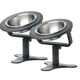 Supplies 304 stainless Tilted Elevated Adjustable Raised Cat Food Bowl Stand Design Extremely HighQuality, LongLasting Rust Resistant