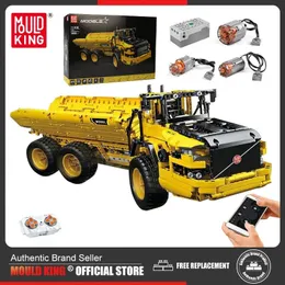 Mold King 17010 Technical Car Engineering Vehicle Toys App RC Dump Truck Set Blocks MOC-8002 Bricks Christmas Gifts for Boys 240428