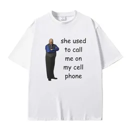 メンズTシャツ彼女は携帯電話で私を呼んでいたFunny Meme Tシャツの男性女性カジュアル100％コットンTシャツ夏メンズ特大TシャツT240506