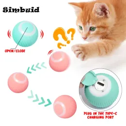 Toys Smart Electric Cat Ball Автоматическое оборотное мяч интерактивные игрушки тренировать самостоятельные котенок игрушки в помещении для домашних животных аксессуаров