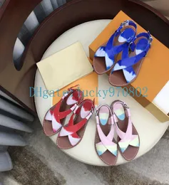 Newest selling Women Sandals Fashion Platform Genuine Leather Flat Pantoufle Multicolor Fuzzy Slippers Wedge Shoes Fur Slides9642616