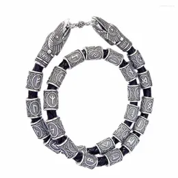 Collane a ciondolo 24pcs/set di rune di vichingo invanite per perle di perline per perline per braccialetti cravatta barba o capelli vichinghi kit rune#250951
