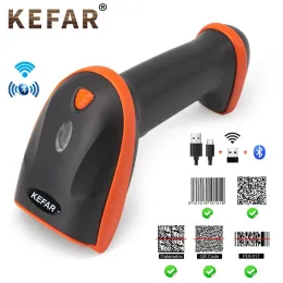 Scanners Kefar V8 Bluetooth 2.4G Scanner Wireless 2D a barre e QR cablato QR PDF417 Codice porta portatile Lettore USB Support IPad Pagamento