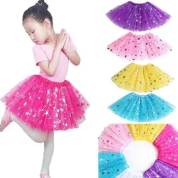 tutu Dress Children Kids Girls Ballet Skirts Elastic Mesh Tutu Dress Gymnastics Dancing Skirt Princess Pettiskirts Dance Tutus Dr d240507