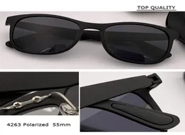 Sonnenbrille männlich 2021 Top -Qualität UV400 Retro Square Polarisierte 4263 Männer, die Fahren mit Fahren fischen Frauen Schatten Gafas 55 mm Blau Blau 4506059