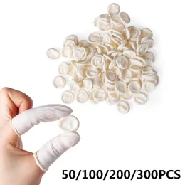 Gloves 20200Pcs/Bag Natural Rubber Disposable Latex Finger Cots Sets Fingertips Protector Gloves White anti static Finger sleeve