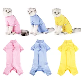 Clothing Cat Recovery Suit Wound Anti Licking Breathable Kitten Shirt After Surgery Wear Pet Clothes