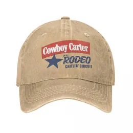 Ball Caps Classic 2024 Nytt album Cowboy Carter Beyonce Truck Hat Unisex Estrerad tvättad huvudbonad utomhusövningsgåva CS Hat J240506