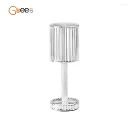 Lampade da tavolo Puchen USB Acrilico Diamond Crystal Lamp Led Creative Transparent Night Light Touch Control per arredamento