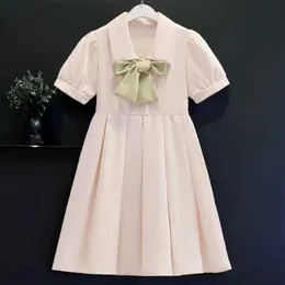 Girl's Dresses Summer Baby Girls Scool Dresses Kids Wedding Outfits Party Clothes Short sleeved Dress Kids Princess Costumes 4 6 8 9 11 12 YearsL2405