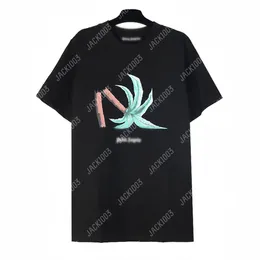 Letni litera palmowa 24ss Broken Logo palmowe T -koszulka Prezent LUSKA OGNANY HIP HOP UNISEX KRÓTKO MOLIWNY STYNY TEES ANIGES 2198 WLF