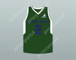 مخصصين لرجال الشباب/الأطفال Lonzo Ball 2 Chino Hills Huskies Green Basketball Jersey with Patch Top Sitched S-6XL