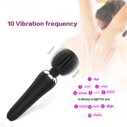 Altri oggetti di bellezza della salute potente vibratore di dildo AV Magic Wand Vibrators for Women Clitoris stimolante G Spot Massager masturbatore S per adulti 18 Y240503