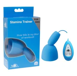 Leadove Fantasty Climax Delay Stimulate Glans Vibrating Male Masturbator Stamina Trainer 10 Speeds Vibration Sex Toys for Man Y1817180512