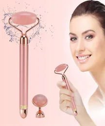 Elektrische Gesichtsbehörde Jade Roller Vibrierende Frauen Rose Gesichtspreis -Schlampe -Werkzeug Quarz Jaderoller Massagne Gesundheit Hautpflegemittel H8714095