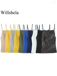 Tank da donna Donne alla moda Solid Slotless Lace Up Camisole Vintage Straps Square Collar Square femmina Chic Lady Tops